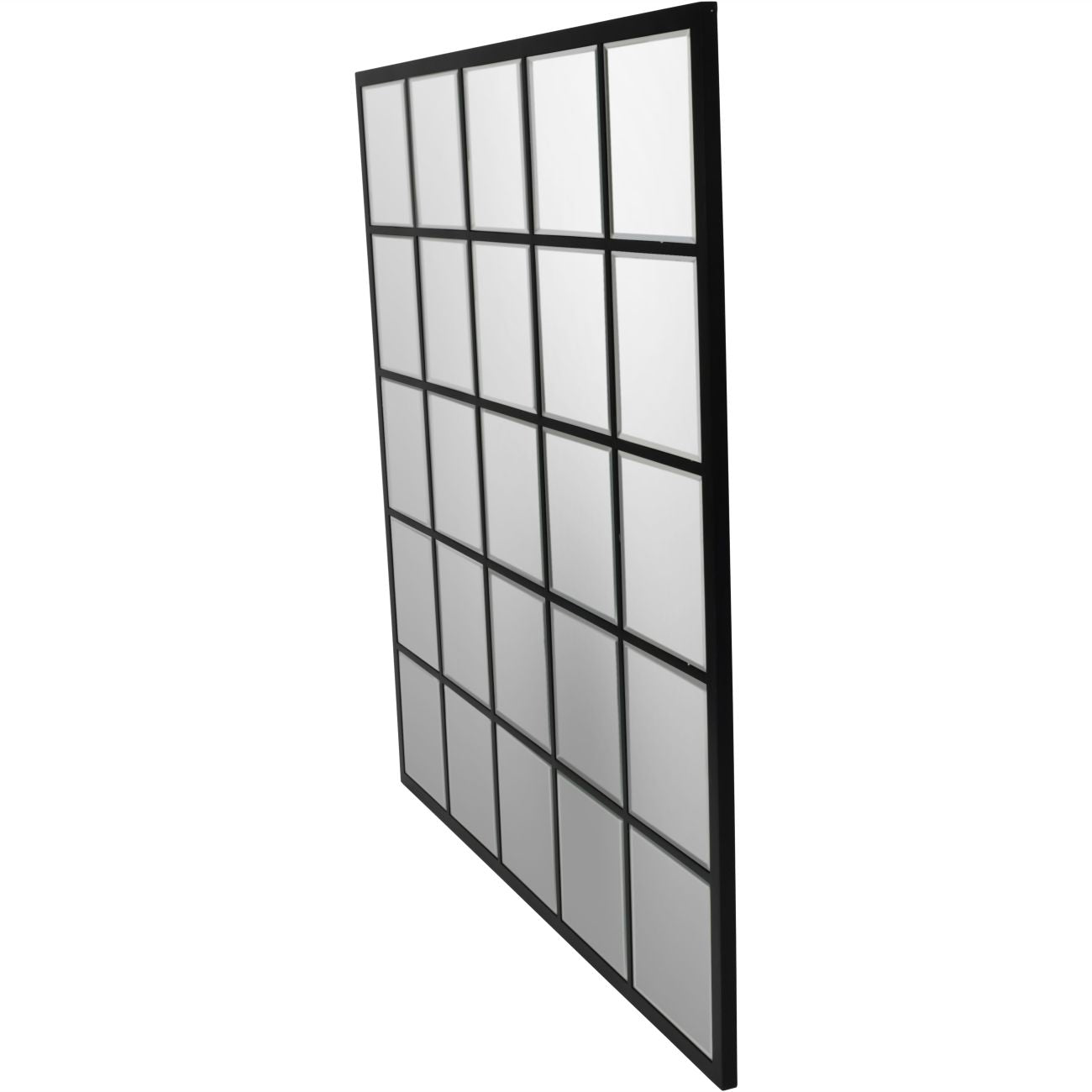 Blakely Black Window Square Wall Mirror